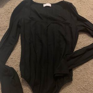 Pink Lily Black body suit!